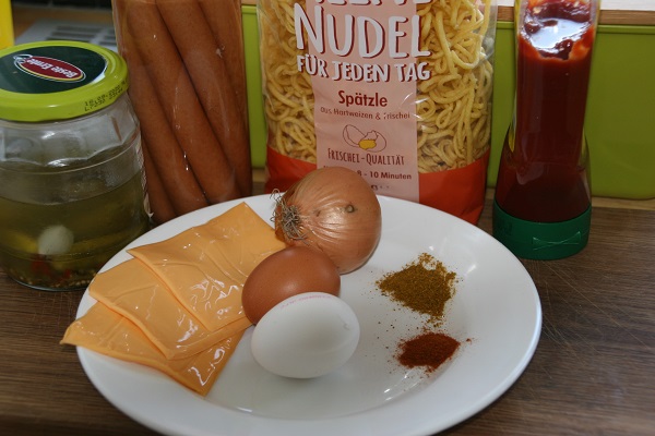 Zutaten für Spätzle mit Allerlei