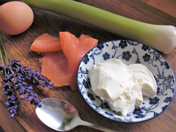 Zutaten für die Tarte mit Lachs