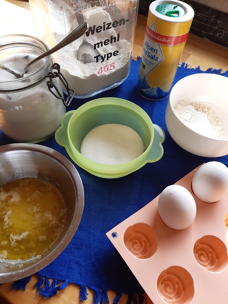 Foto Zutaten für Madeleines