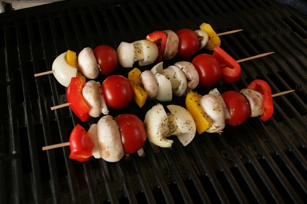 Vegetarische Grillspieße