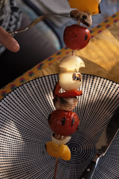 Vegetarische Grillspieße