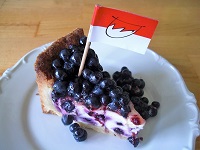 Käsekuchen mit Heidelbeeren